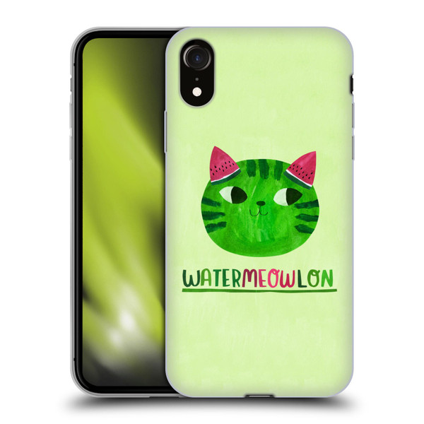 Planet Cat Puns Watermeowlon Soft Gel Case for Apple iPhone XR