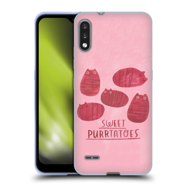 Planet Cat Puns Sweet Purrtatoes Soft Gel Case for LG K22