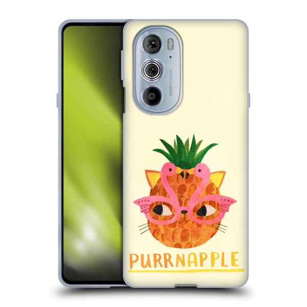 Planet Cat Puns Purrnapple Soft Gel Case for Motorola Edge X30