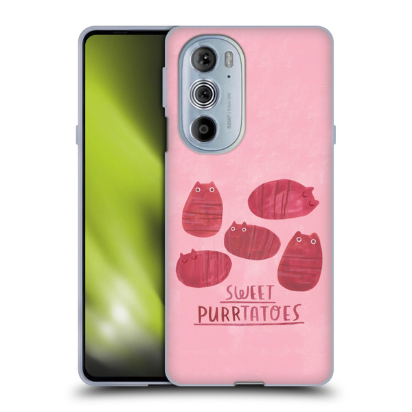 Planet Cat Puns Sweet Purrtatoes Soft Gel Case for Motorola Edge X30