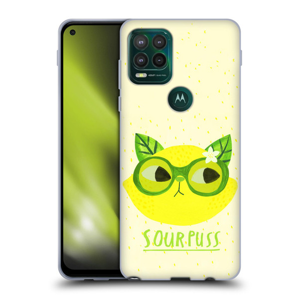 Planet Cat Puns Sour Puss Soft Gel Case for Motorola Moto G Stylus 5G 2021