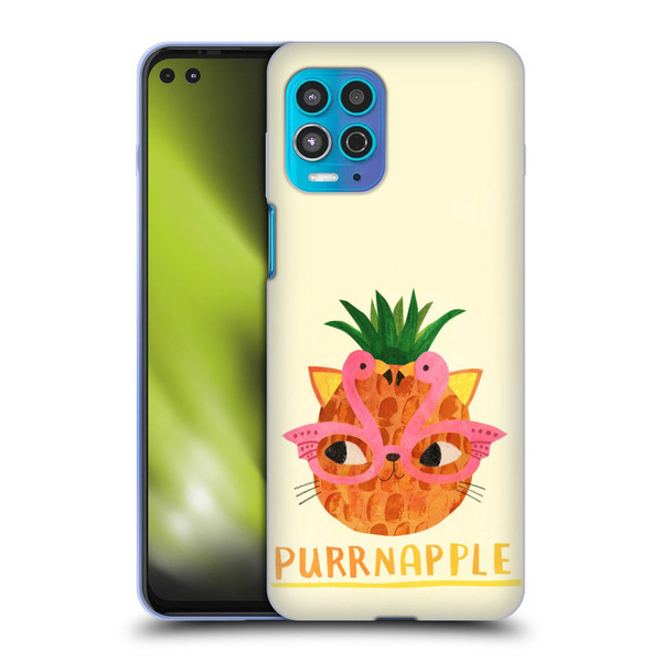 Planet Cat Puns Purrnapple Soft Gel Case for Motorola Moto G100