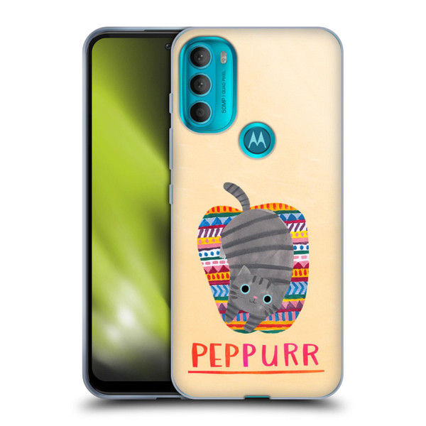 Planet Cat Puns Peppur Soft Gel Case for Motorola Moto G71 5G