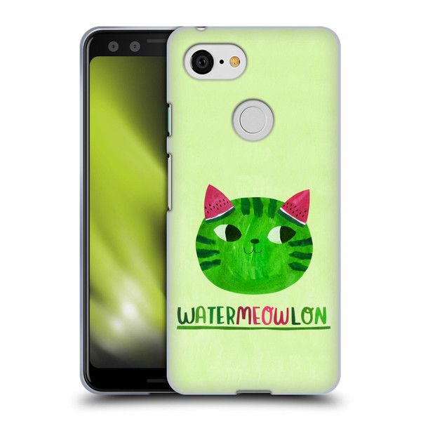 Planet Cat Puns Watermeowlon Soft Gel Case for Google Pixel 3