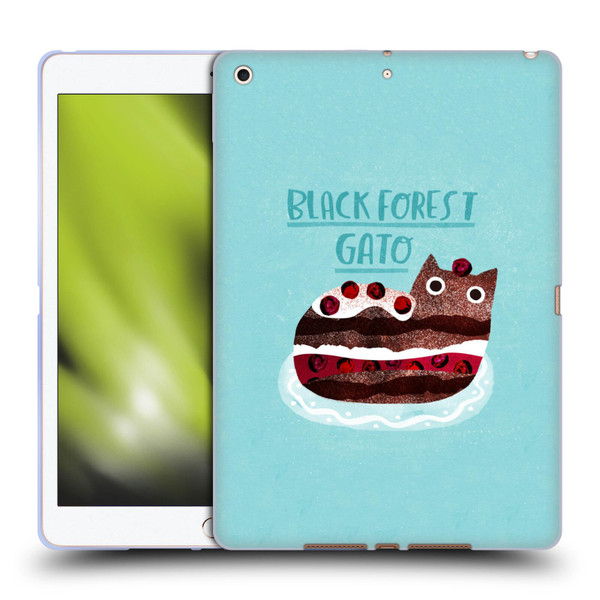 Planet Cat Puns Black Forest Gato Soft Gel Case for Apple iPad 10.2 2019/2020/2021