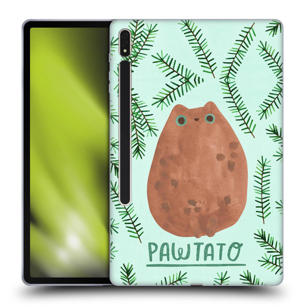 Planet Cat Puns Pawtato Soft Gel Case for Samsung Galaxy Tab S8 Plus