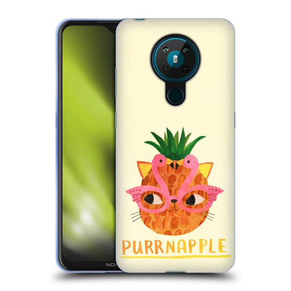 Planet Cat Puns Purrnapple Soft Gel Case for Nokia 5.3