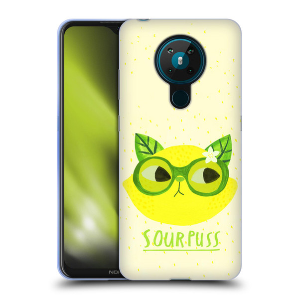 Planet Cat Puns Sour Puss Soft Gel Case for Nokia 5.3