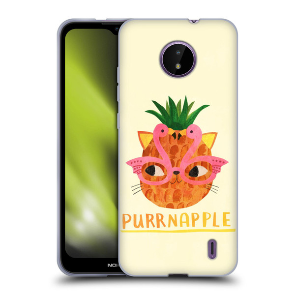 Planet Cat Puns Purrnapple Soft Gel Case for Nokia C10 / C20
