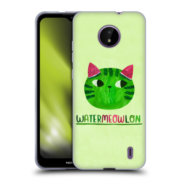 Planet Cat Puns Watermeowlon Soft Gel Case for Nokia C10 / C20