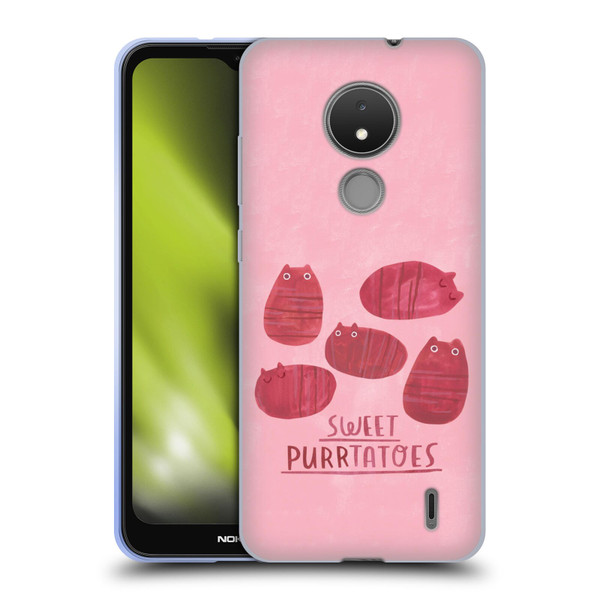 Planet Cat Puns Sweet Purrtatoes Soft Gel Case for Nokia C21