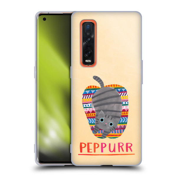 Planet Cat Puns Peppur Soft Gel Case for OPPO Find X2 Pro 5G