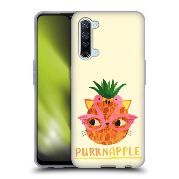 Planet Cat Puns Purrnapple Soft Gel Case for OPPO Find X2 Lite 5G