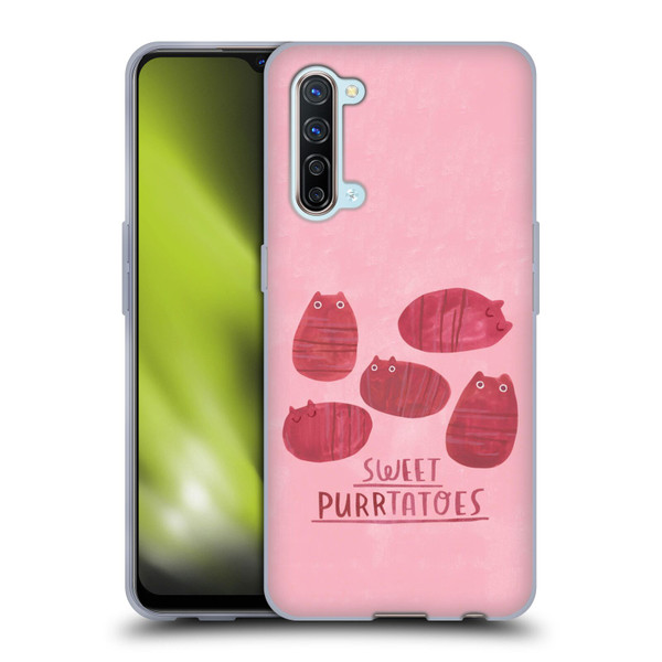 Planet Cat Puns Sweet Purrtatoes Soft Gel Case for OPPO Find X2 Lite 5G