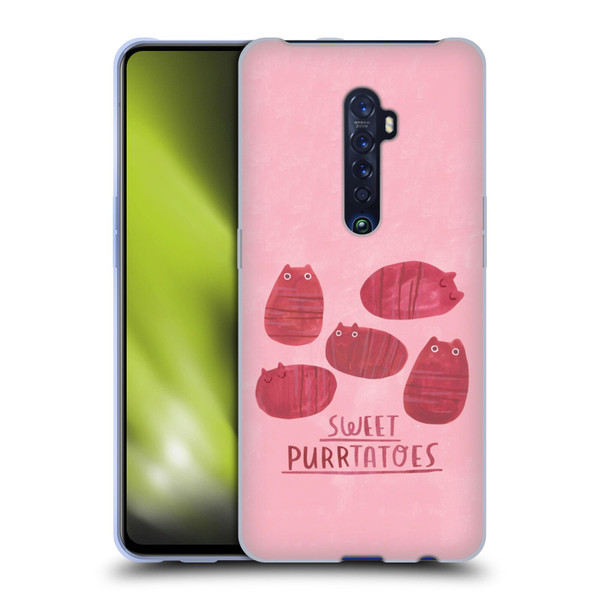 Planet Cat Puns Sweet Purrtatoes Soft Gel Case for OPPO Reno 2