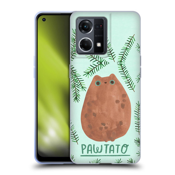 Planet Cat Puns Pawtato Soft Gel Case for OPPO Reno8 4G
