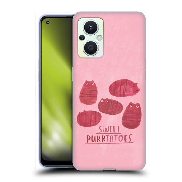 Planet Cat Puns Sweet Purrtatoes Soft Gel Case for OPPO Reno8 Lite