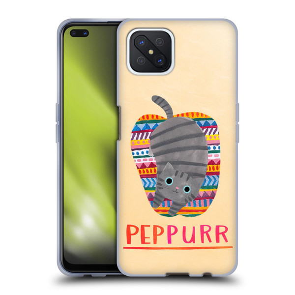 Planet Cat Puns Peppur Soft Gel Case for OPPO Reno4 Z 5G