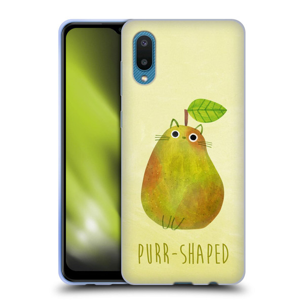 Planet Cat Puns Purr-shaped Soft Gel Case for Samsung Galaxy A02/M02 (2021)
