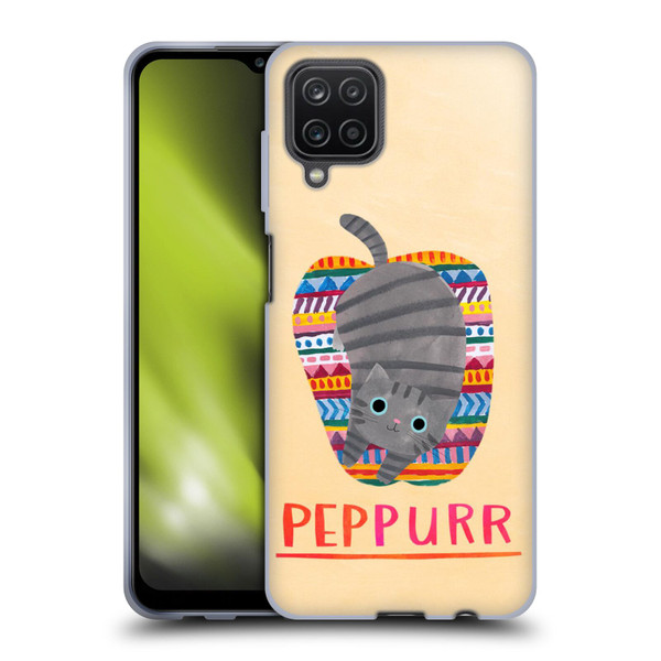 Planet Cat Puns Peppur Soft Gel Case for Samsung Galaxy A12 (2020)