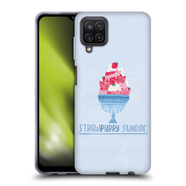 Planet Cat Puns Strawpurry Sundae Soft Gel Case for Samsung Galaxy A12 (2020)