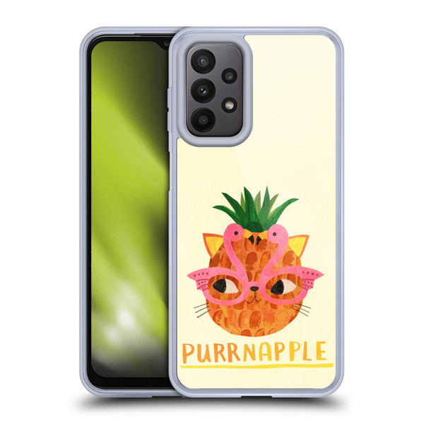 Planet Cat Puns Purrnapple Soft Gel Case for Samsung Galaxy A23 / 5G (2022)