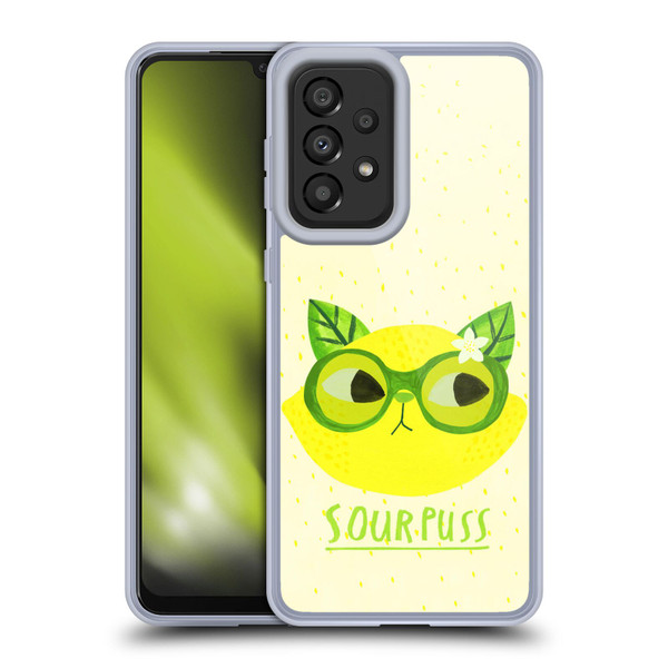 Planet Cat Puns Sour Puss Soft Gel Case for Samsung Galaxy A33 5G (2022)