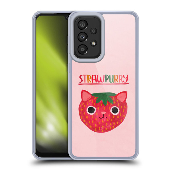 Planet Cat Puns Strawpurry Soft Gel Case for Samsung Galaxy A33 5G (2022)
