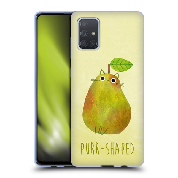 Planet Cat Puns Purr-shaped Soft Gel Case for Samsung Galaxy A71 (2019)