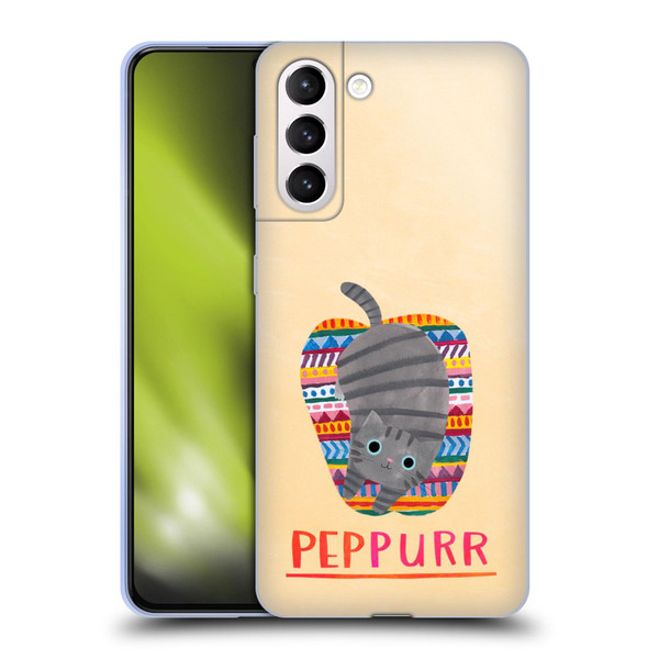Planet Cat Puns Peppur Soft Gel Case for Samsung Galaxy S21+ 5G