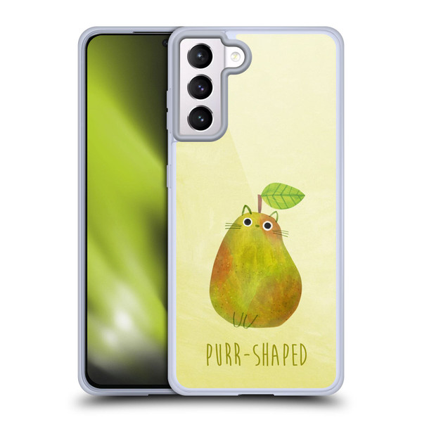 Planet Cat Puns Purr-shaped Soft Gel Case for Samsung Galaxy S21+ 5G
