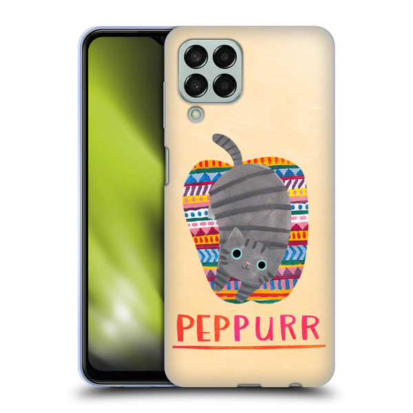 Planet Cat Puns Peppur Soft Gel Case for Samsung Galaxy M33 (2022)