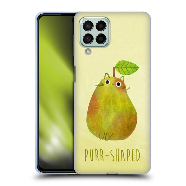 Planet Cat Puns Purr-shaped Soft Gel Case for Samsung Galaxy M53 (2022)