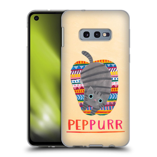 Planet Cat Puns Peppur Soft Gel Case for Samsung Galaxy S10e