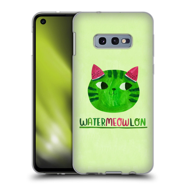 Planet Cat Puns Watermeowlon Soft Gel Case for Samsung Galaxy S10e