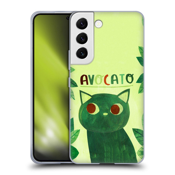 Planet Cat Puns Avocato Soft Gel Case for Samsung Galaxy S22 5G