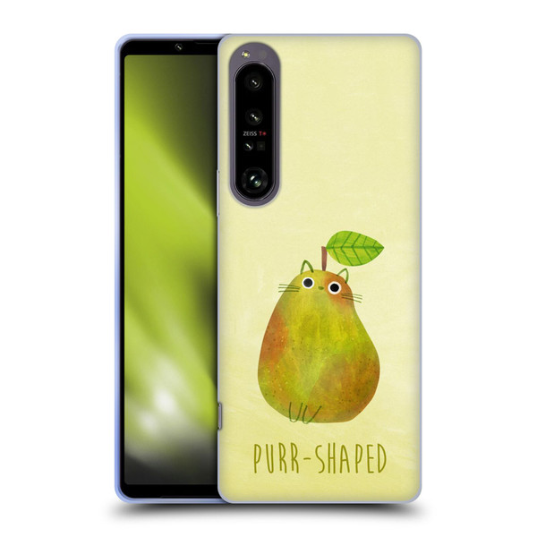 Planet Cat Puns Purr-shaped Soft Gel Case for Sony Xperia 1 IV