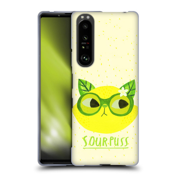 Planet Cat Puns Sour Puss Soft Gel Case for Sony Xperia 1 III