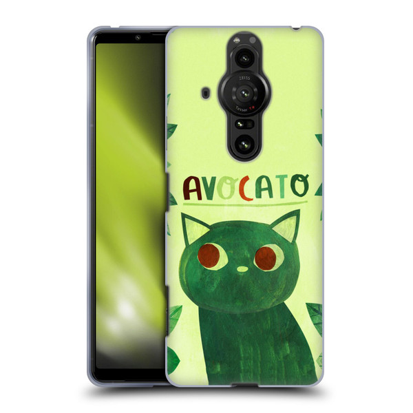 Planet Cat Puns Avocato Soft Gel Case for Sony Xperia Pro-I