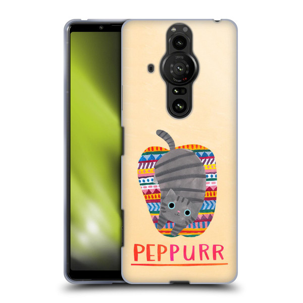 Planet Cat Puns Peppur Soft Gel Case for Sony Xperia Pro-I
