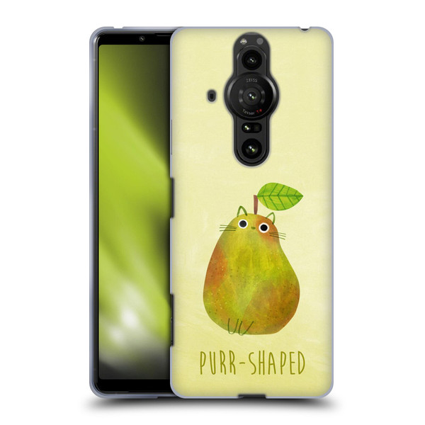Planet Cat Puns Purr-shaped Soft Gel Case for Sony Xperia Pro-I