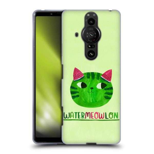 Planet Cat Puns Watermeowlon Soft Gel Case for Sony Xperia Pro-I