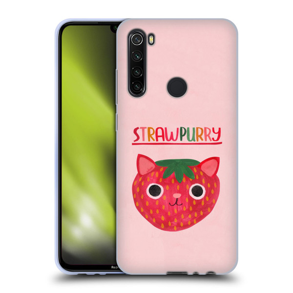 Planet Cat Puns Strawpurry Soft Gel Case for Xiaomi Redmi Note 8T