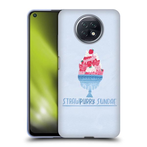 Planet Cat Puns Strawpurry Sundae Soft Gel Case for Xiaomi Redmi Note 9T 5G
