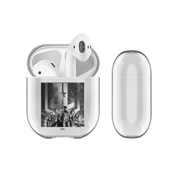 Zack Snyder's Justice League Snyder Cut Character Art Group Logo Clear Hard Crystal Cover Case for Apple AirPods 1 1st Gen / 2 2nd Gen Charging Case