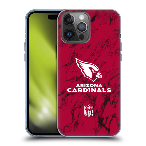 NFL Arizona Cardinals Graphics Coloured Marble Soft Gel Case for Apple iPhone 14 Pro Max