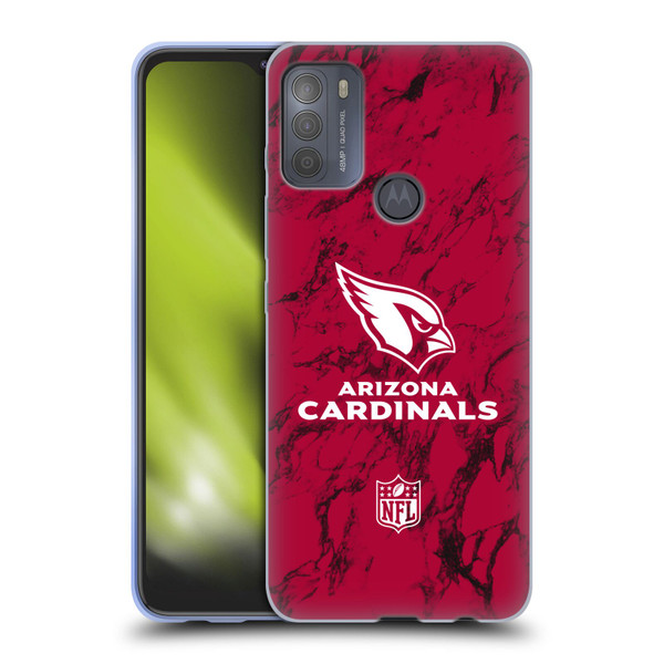 NFL Arizona Cardinals Graphics Coloured Marble Soft Gel Case for Motorola Moto G50