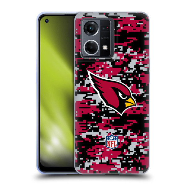 NFL Arizona Cardinals Graphics Digital Camouflage Soft Gel Case for OPPO Reno8 4G