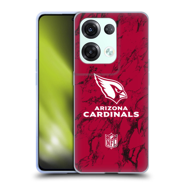 NFL Arizona Cardinals Graphics Coloured Marble Soft Gel Case for OPPO Reno8 Pro