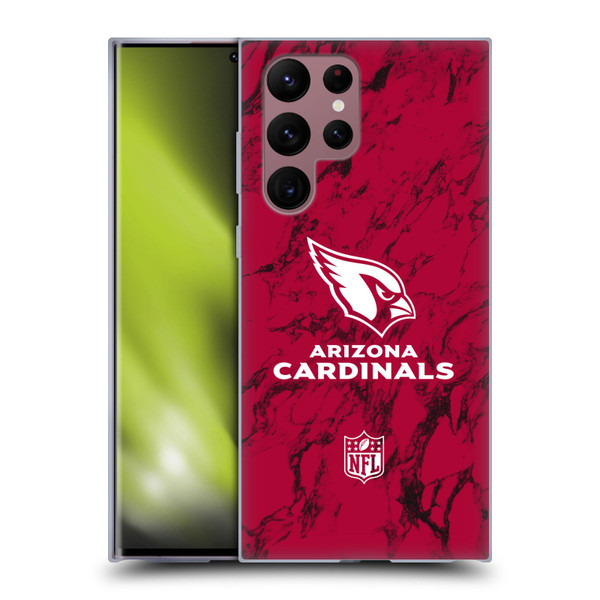 NFL Arizona Cardinals Graphics Coloured Marble Soft Gel Case for Samsung Galaxy S22 Ultra 5G